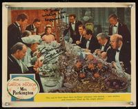 6f027 MRS. PARKINGTON signed LC #4 '44 by Greer Garson, who is at a long dining table with many men!