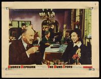 6f592 NUN'S STORY LC #3 '59 religious missionary Audrey Hepburn laughing at Dean Jagger!