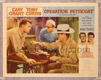 6f602 OPERATION PETTICOAT LC #2 '59 Tony Curtis in Panama hat with Gavin MacLeod & poker chips!