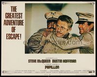6f612 PAPILLON LC #2 '73 close up of prisoner Steve McQueen restrained by two guards!