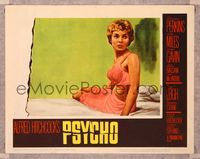 6f633 PSYCHO LC #7 '60 great close up of sexy half-dressed Janet Leigh in bra and slip, Hitchcock