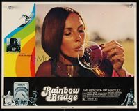 6f642 RAINBOW BRIDGE LC #7 '72 super close up of pretty Pat Hartley blowing a bubble!