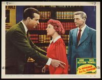 6f649 REFORMER & THE REDHEAD LC #3 '50 Dick Powell smiles at June Allyson as David Wayne watches!