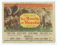 6f228 ROOTS OF HEAVEN TC '58 John Huston, art of Errol Flynn & sexy Julie Greco in Africa!