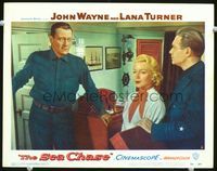 6f670 SEA CHASE LC #6 '55 sexy Lana Turner between John Wayne & David Farrar!