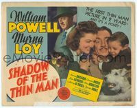 6f233 SHADOW OF THE THIN MAN TC '41 William Powell, Myrna Loy, Dickie Hall & Asta the Dog!