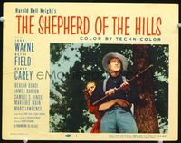 6f683 SHEPHERD OF THE HILLS LC #1 R55 Betty Field clutches big John Wayne's waist!