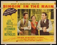 6f689 SINGIN' IN THE RAIN LC #2 '52 Gene Kelly, Donald O'Connor, Debbie Reynolds sing Good Morning!