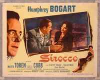 6f690 SIROCCO LC '51 Humphrey Bogart nursing a drink at the bar with sexy Marta Toren!