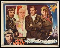 6f708 STORM OVER THE ANDES LC '35 aviator Jack Holt with beautiful Mona Barrie & other pilots!