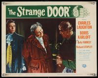 6f714 STRANGE DOOR LC #4 '51 Charles Laughton smiling at sad looking Boris Karloff!