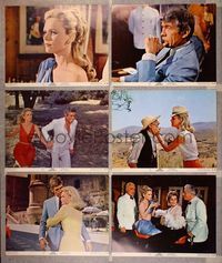 6g299 HARD CONTRACT 6 color 11x14 stills '69 close-up images of James Coburn & sexy Lee Remick!