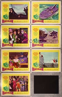 6g001 BATMAN 7 LCs '66 DC Comics, Adam West, Burt Ward, Lee Meriwether, Cesar Romero!
