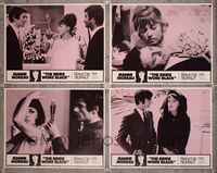 6g778 BRIDE WORE BLACK 4 LCs '68 Francois Truffaut's La Mariee Etait en Noir, Jeanne Moreau!