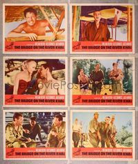 6g229 BRIDGE ON THE RIVER KWAI 6 LCs R63 William Holden, Alec Guinness, David Lean classic!