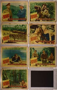 6g032 BRIDGE ON THE RIVER KWAI 7 LCs '58 William Holden, Alec Guinness, David Lean classic!