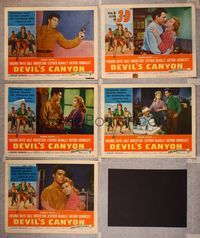 6g558 DEVIL'S CANYON 5 LCs '53 border artwork of sexy 3-D Virginia Mayo, Dale Robertson!