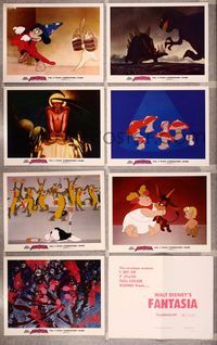 6g056 FANTASIA 7 LCs R77 great image of Mickey Mouse & others, Disney musical cartoon classic!