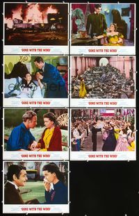 6g072 GONE WITH THE WIND 7 LCs R68 Clark Gable, Vivien Leigh, Leslie Howard, Olivia de Havilland!