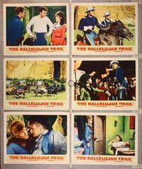 6g295 HALLELUJAH TRAIL 6 LCs '65 John Sturges directed, Burt Lancaster, Jim Hutton, wagon train!