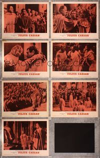 6g093 JULIUS CAESAR 7 LCs R62 Marlon Brando, James Mason & Greer Garson, Shakespeare play!