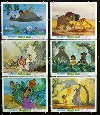 6g333 JUNGLE BOOK 6 w/1 signed LCs '67 by Ollie Johnston, Walt Disney cartoon classic!