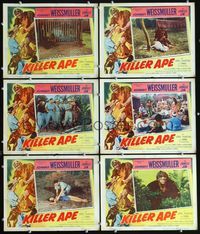 6g334 KILLER APE 6 LCs '53 Johnny Weissmuller as Jungle Jim, Carol Thurston!