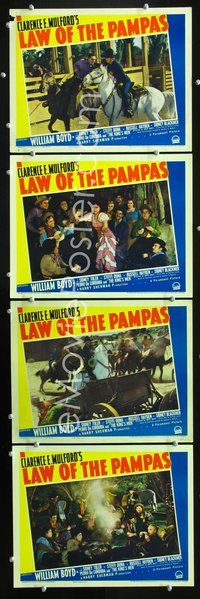 6g874 LAW OF THE PAMPAS 4 LCs '39 William Boyd as Hopalong Cassidy!