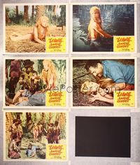 6g636 LIANE JUNGLE GODDESS 5 LCs '58 super sexy mostly naked 16 year-old blonde Marion Michaels!