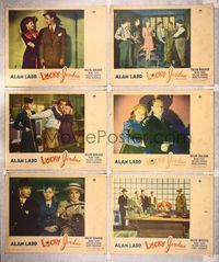 6g353 LUCKY JORDAN 6 LCs '43 great images of tough Alan Ladd & sexy Helen Walker!