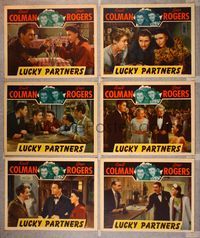6g354 LUCKY PARTNERS 6 LCs '40 wonderful romantic images of Ronald Colman & Ginger Rogers!
