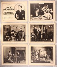 6g366 MAN WHO HAD EVERYTHING 6 LCs '20 Alfred E. Green directed, Jack Pickford, Lionel Belmore!