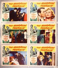6g386 NARROW MARGIN 6 LCs '51 Richard Fleischer classic film noir, Charles McGraw, Marie Windsor