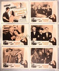 6g391 NO TIME FOR COMEDY 6 LCs R56 great romantic close up of Jimmy Stewart & Rosalind Russell!