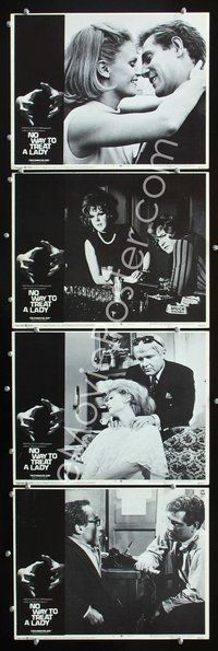 6g907 NO WAY TO TREAT A LADY 4 LCs '68 Rod Steiger, Lee Remick & George Segal!