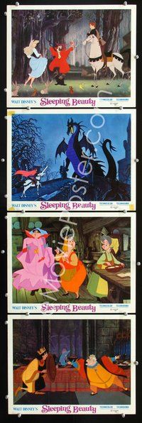 6g940 SLEEPING BEAUTY 4 LCs R70 Walt Disney cartoon fairy tale fantasy classic!