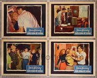 6g955 STORM WARNING 4 LCs '51 images of pretty Ginger Rogers & Ronald Reagan!