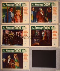 6g710 STRANGE DOOR 5 LCs '51 Boris Karloff, Charles Laughton & sexy Sally Forrest!