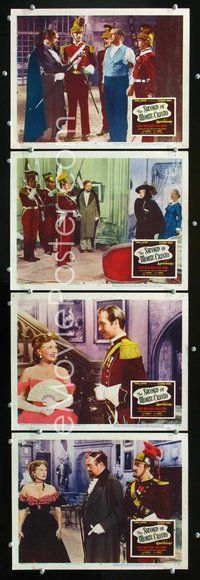 6g964 SWORD OF MONTE CRISTO 4 LCs '51 George Montgomery in Alexandre Dumas adaptation!