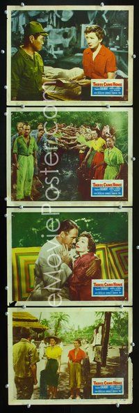 6g970 THREE CAME HOME 4 LCs '49 Claudette Colbert