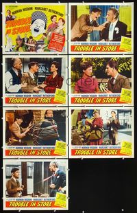 6g171 TROUBLE IN STORE 7 LCs '55 Norman Wisdom, the English clown prince of the screen!