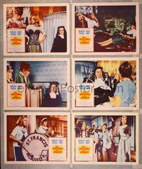 6g488 TROUBLE WITH ANGELS 6 LCs '66 wacky images of Hayley Mills, nun Rosalind Russell!