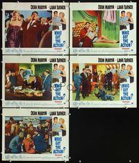 6g746 WHO'S GOT THE ACTION 5 LCs '62 Daniel Mann directed, Dean Martin & irresistible Lana Turner!