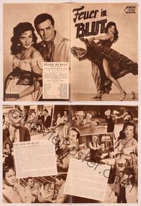 6h185 HOT BLOOD  German program '56 different images of sexiest Jane Russell & Cornel Wilde!