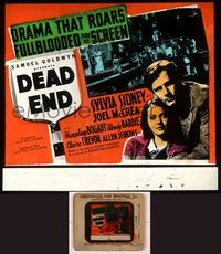 6h079 DEAD END glass slide '37 William Wyler, Sylvia Sidney, Joel McCrea, The Dead End Kids!