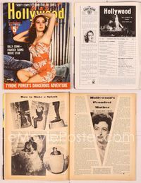 6h044 HOLLYWOOD  magazine November 1941, close portrait of sexiest Dorothy Lamour in sarong!