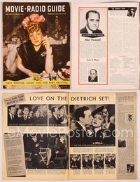 6h030 MOVIE & RADIO GUIDE magazine May 17-23, 1941, smoking veiled Marlene Dietrich by Jack Albin!