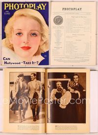 6h021 PHOTOPLAY magazine June 1933, wonderful artwork portrait of Bette Davis by Earl Christy!