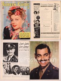 6h058 SCREEN GUIDE magazine July 1943, close portrait of Ann Sheridan by Jack Albin!