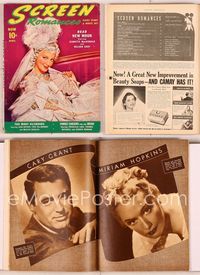6h033 SCREEN ROMANCES magazine April 1940, c/u of Jeanette MacDonald in wild outfit from New Moon!